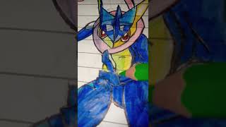 Greninja drawing shorts viral ash [upl. by Bartko]