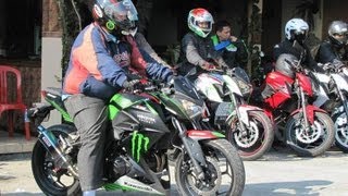 First Touring Z250 Owner Club Indonesia to CIATER PART I [upl. by Aerdnahc552]