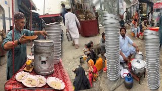 Cheap Street Food in Afghanistan  Recipe Manto  Traditional street Food in Jalalabad [upl. by Hufnagel]