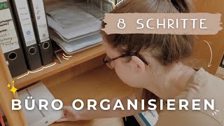 BÜRO AUFRÄUMEN amp ORGANISIEREN 8 Büro Tipps und Tricks  Home Office organisieren und aufräumen [upl. by Atniuqal]