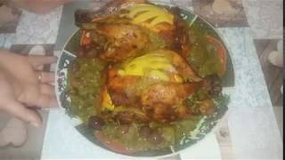 دجاج محمر على حقووطريقو لذيذ بزاف خطوة بخطوة  Poulet rôti à la marocaine très délicieux [upl. by Leund]