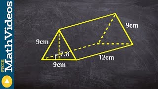 How to find the surface area of a triangular prism [upl. by Aham]