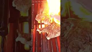 Steak griddle seared then finished in flames grilling steak griddle weber [upl. by Accebar124]