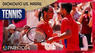 Novak Djokovic STANDS TALL against Rafael Nadal in singles competition  Paris Olympics  NBC Sports [upl. by Ynnaf684]