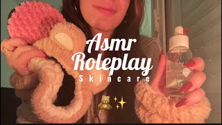 ASMR  Je prends soin de toi après une longue soirée Skincare🧸 [upl. by Lilybelle]