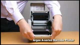 Argox A3140ribbon installationmp4 [upl. by Ahsinac]