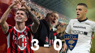 GODO IN CURVA SUD MILANO MILAN 30 LECCE  LIVE REACTION [upl. by Trefor388]