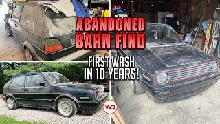 ABANDONED BARN FIND First Wash In 10 Years Volkswagen MK2 GTI Satisfying Car Detailing Restoration [upl. by Elyrpa]