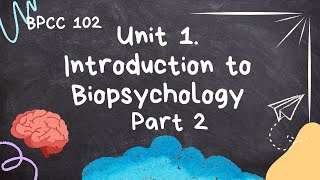 BAPCH IGNOU  BPCC102 UNIT1  INTRODUCTION TO BIOPSYCHOLOGY  PART 2 METHODS TO STUDY THE BRAIN [upl. by Nageam]