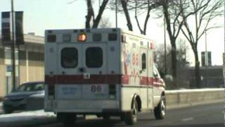 Chicago Fire Department Ambulance 86 Responding [upl. by Akemihs]