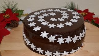 Schneeflocken Trote Maronen creme Torte chocolat glanz Mirror glaze Purzelcake [upl. by Latsyek134]