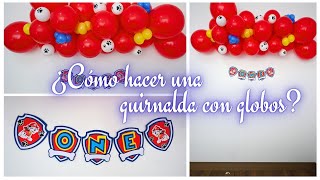 🎈Aprende hacer una guirnalda fácil con globos🎈Learn to make an easy garland with balloons [upl. by Ellett]