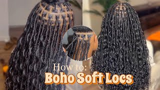 Goddess Boho Soft Locs  THE BEST METHOD  •BraidsByTyTi [upl. by Hyman368]