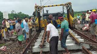 Track relaying operations by SQRS machines in Indian Railway [upl. by Ferneau294]