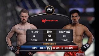 Kevin Belingon vs Toni Tauru  Full Fight Replay [upl. by Bodi]