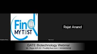 Webinar for GATE Biotechnology Preparation  Ask Me Anything Session live [upl. by Hackney]