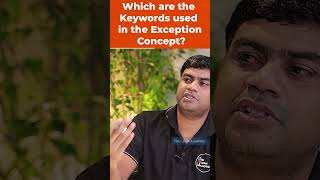 Which are the Keywords used in the Exception Concept  Java Interview Question  shorts kiransir [upl. by Eitnom]