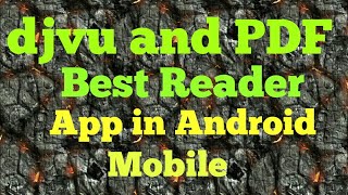 Djvu and PDF Reader application in Android phone mobile [upl. by Enelrae]