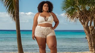 Curvy Women’s Lace Shorts Haul 🚀 Curvy AI shorts [upl. by Neras]