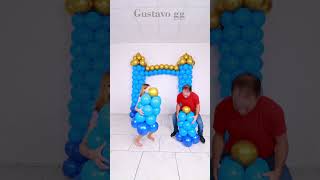 BALLOON CASTLE 🏰 Balloon decoration ideas 🤩 birthday decoration ideas at home tiktok shorts [upl. by Kristian]