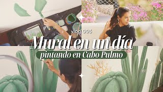 PINTO un MURAL de CACTUS en un DIA  Art Vlog 003 [upl. by Enidanreb]