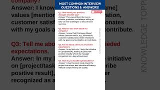 4 Most Common Job Interview Questions and Answers [upl. by Asined]