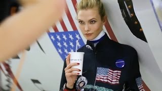 Cover Shoot at a Rocket Factory  Karlie Kloss [upl. by Ahsirek]