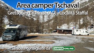 Le soste segnalate da CamperOnLine Area Camper Tschaval [upl. by Studley]