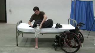 Quadriplegics bed mobility and dressing [upl. by Echo]