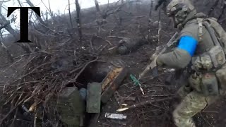 Ukrainian and Russian forces engage in close combat in Donetsk region [upl. by Ddene]