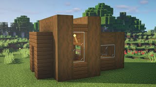 Minecraft  Como Construir Una Pequeña Casa De Abeto [upl. by Enilhtak]