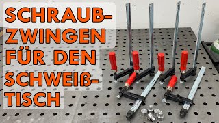 DIY Schraubzwingen für den Schweißtisch  Schweißtischzubehör [upl. by Aihsatsan647]