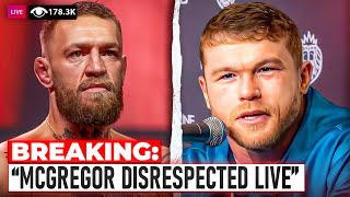 JUST NOW McGregor FIRES BACK at Canelo After Being CALLED OUT amp DISRESPECTED LIVE [upl. by Che]