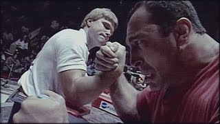 John Brzenk in 1990  Arm Wrestling [upl. by Ainalem276]