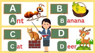 A to Z letters for kidsEnglish AlphabetsA for ant B for BananaABCD learning for kids [upl. by Teews705]