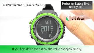 Method for Setting Time Display etc  SENSOR MASTER [upl. by Anhavas957]