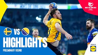 The champions start with a win  Sweden vs Bosnia Herzegovina  Highlights  Mens EHF EURO 2024 [upl. by Eireva663]