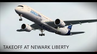 Aircraft Takeoff in Newark liberty intl FSX SE [upl. by Olodort]