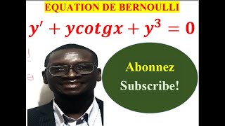 Une équation différentielle de BERNOULLI [upl. by Eimia]