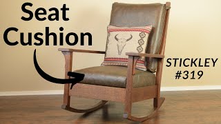 Leather Seat Cushion Upholstery Tutorial Stickley 319 Rocker Rocking Morris Chair Mission Furniture [upl. by Bianka]