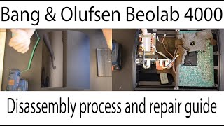 Bang amp Olufsen Beolab 4000 Active Loudspeakers Disassembly process and repair guide [upl. by Kristan]