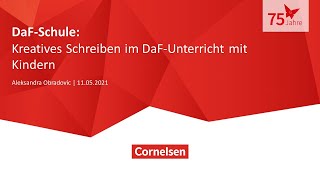 Webinar 0521  EWB  Kreatives Schreiben im DaFUnterricht mit Kindern [upl. by Gniy396]