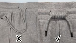 Simple and Easy Knot for Tracksuit Pants  How to Tie an adjustable knot [upl. by Oneil]