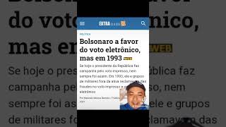 Bolsonaro a favor do voto eletrônico mas em 1993 [upl. by Salomon]