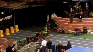 Asafa Powell winning mens 50m US Open Track amp Field Madison Square Garden NYC 01282012 [upl. by Mckeon]