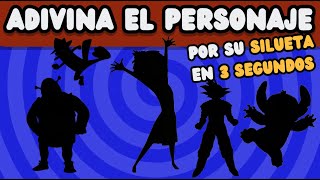 Desafío Extremo Adivina al Personaje Animado en Siluetas en 3 SEGUNDOS  Quizzopolis [upl. by Enerak]