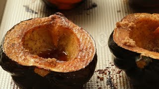 Baked Acorn Squash with Brown Sugar Martha Stewart [upl. by Ayot]