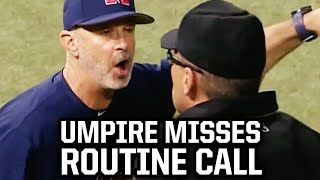 Umpire botches an easy call a breakdown [upl. by Areit]