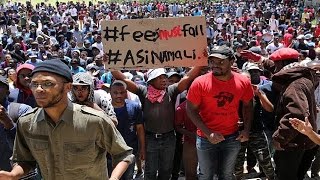 Protests mar the reopening of Witswatersrand University in South Africa [upl. by Lyn998]