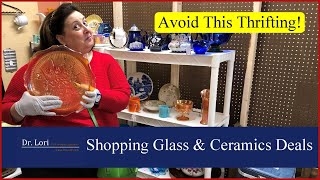 Avoid This Thrifting Carnival Glass Kreiss Glass Moriage Ware Bubbles  Thrift with Me Dr Lori [upl. by January543]